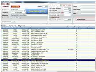 Achat / Vente / Import
Stock / Caisse
C.A. / Marges
Statistiques
Traçabilité produit
Nomenclature : + 12000 articles