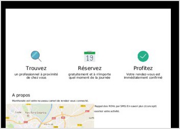 Dans le cadre de la création de la société Nexitis, j'ai créé une plateforme de prise de rendez-vous en ligne.

Cette plateforme est composée de 2 sites Internet : 

- Une place de marché sur lesquels les rendez-vous peuvent être pris.
- Un BackOffice dédié aux professionnels qui leur donne accès à un agenda multi-utilisateur et à une CRM personnalisable