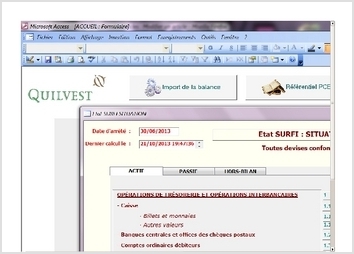 Mise en place d'une application Access afin d'automatiser la création d'un dossier de travail d'arrêté mensuel (reprenant les données comptables au format du reporting réglementaire SURFI).