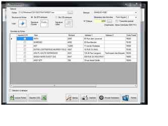 L'application permet l'Edition de Lettres-Chèques à partir de plusieurs fichiers CSV