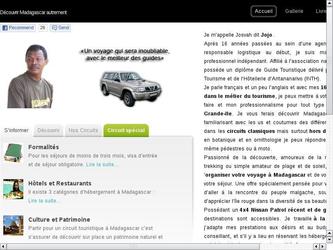 Site web pour un Chauffeur-Guide  Madagascar. Tourisme.