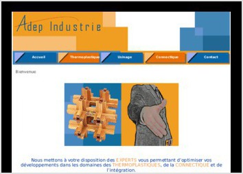 Site internet pour la socit adep industrie.