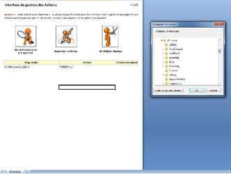 Compatible Excel 2003 et 2007.

Ce fichier permet de créer l'arborescence d'un répertoire choisi par l'utilisateur (répertoire et sous répertoires), et de les renommer en masse.

Fichier ayant nécessité 1 jour de travail pour 100 lignes de code VBA.