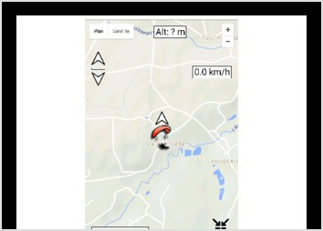 Pour mes activités de parapentiste, j'ai réalisé une application Web en HTML5 / CC3 /SVG compatible avec tout les navigateurs supportant ces normes.
L'application permet, en utilisant les API Google MAP, de connaitre sa position (longitude, latitude, altitude), son cap, ainsi son mouvement vertical (+/-)